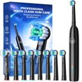 thumbnail image 1 of wonima02 Rotating Electric Toothbrush with 8 Brush Heads for Adults and Kids, 3 Modes Rechargeable Power Toothbrush with 2-Minute Smart Timer, 45-Day Battery Life, 1 of 1