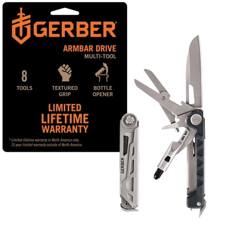 Gerber Gear Armbar Drive 8-in-1 Pocket Knife EDC Multitool with Screwdriver 2.5 Blade Urban Blue