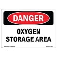 thumbnail image 1 of SignMission OS-DS-D-35-L-1851 OSHA Danger Sign - Oxygen Storage Area, 1 of 4
