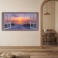thumbnail image 6 of Beach Window Canvas Wall Art - Large Coastal Picture Landscape Canvas Prints Tropical Sea Paintings, Horizontal Summer Seascape Artwork for Living Room Bedroom, 6 of 7
