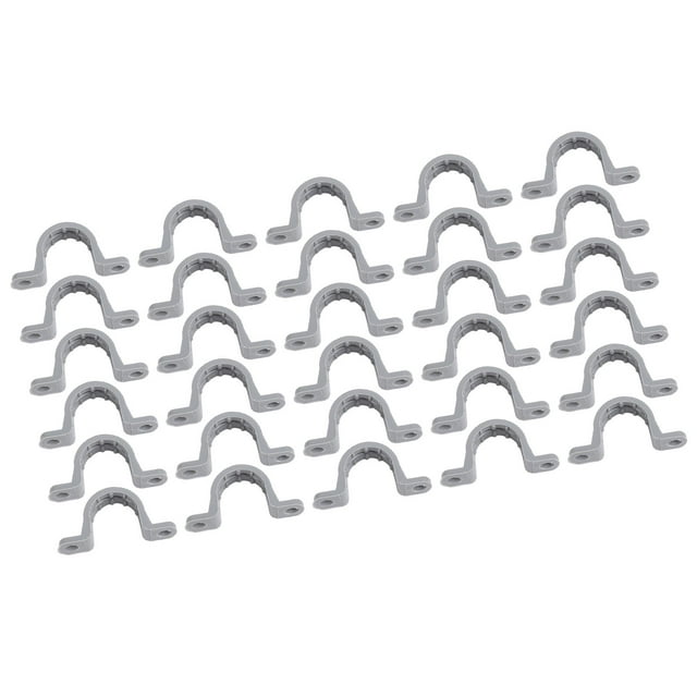 PVC U Bracket Pipe Clamp Pipe Fasten Holder Deformation Proof Conduit Strap with Groove Design Suitable for Telephone HVAC Refrigeration Lighting