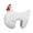 White, variant on Chicken Fence Decoration Funny Farm Sculpture Chicken Decorations for Home Garden Stairs,Farm,Patio,Backyard,Resin Craft Chicken Wiht Garden Figurine Statue,1 pcs