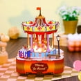 thumbnail image 3 of Wooden Music Box Puzzle For Adults Rotating Music Box Kit 3D Musical Crafts Puzzle Building Kits Dec Model Desk, 3 of 8