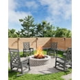 thumbnail image 4 of YUSAZENS Outdoor Rocking Chair - HDPE Weather Resistant Rocker with Wood Texture, 380 LBS Support for Patio, Backyard, Garden Gray, 4 of 8