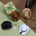 thumbnail image 4 of 4pcs Western Cowboy Hat Keychain Mini Hats Charm Keyring 4 Colors Soft Polyester Cowgirl Hat Shape Key Chains for Western Party Favors Gifts Crafts Christmas Home Bar Decor diy, 4 of 5