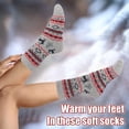 thumbnail image 7 of Armscye 5 Pairs  Womens Thick Knit Winter Socks, Stripe Wool Winter Socks, Wool Vintage Socks for Indoor Warmth, Comfortable Breathable Cotton Socks for Women Indoor, 7 of 7