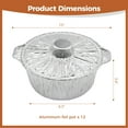 thumbnail image 4 of 12PCS Disposable Aluminum Foil Pots with Lid, Round Foil Pans, Disposable Cookware Food Containers, Portable Foil Pots for Vacation Trips Camping Baking Heating Cooking, 4 of 5