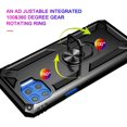 thumbnail image 6 of Compatible with Moto One 5G Case, Motorola One 5G UW Case, with Tempered Glass Screen Protectors, Military-Grade Metal Ring Kickstand 17ft Drop Tested Shockproof Cover Case, Black, 6 of 8
