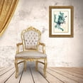 thumbnail image 3 of Goldberger, Jennifer 11x14 Gold Ornate Wood Framed with Double Matting Museum Art Print Titled - Teal Tributary I, 3 of 4