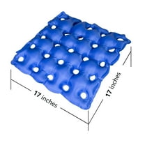 Air Inflatable Seat Cushion,Smarit Premium Air Inflatable Seat Cushion 17" X 17" (Waffle),Heat Sealed Construction for Durability, Air Seat Cushion for Wheel Chair