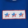 thumbnail image 5 of NOLDARES Independence Day Toddler Boy Outfit Short Sleeve Round Neck Tee + Pull-on Shorts 2Pcs Set USA Flag Embroidery(Red,18-24 M), 5 of 8