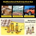 34Pcs 4 Sizes Multi-Grip Rivet Nut Assortment Kit, M4 M5 M6 M8 Zinc ...