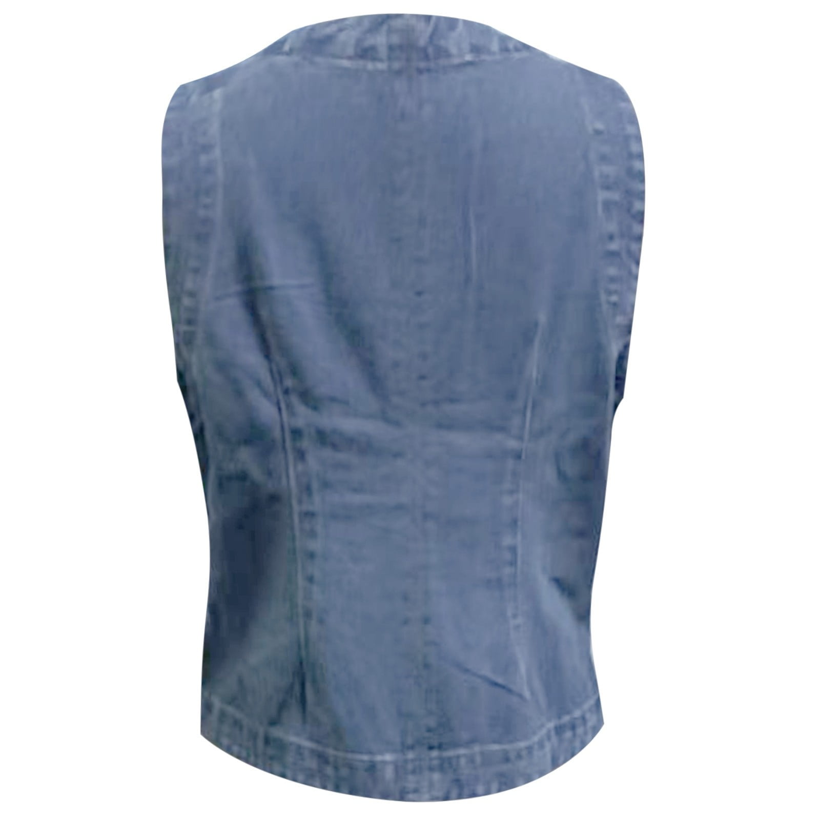 Women's Short Denim Vest Sleeveless Jackets People Vest Long Vests Vest Vest with Pockets Zip Vest Puffed Vest Vest Women Running Womens Quilted Vests Horseback Riding Jacket Womens Sleeveless Jackets
