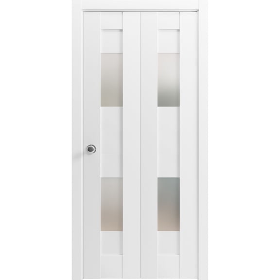 Sliding Closet Bi-fold Doors | Sete 6222 White Silk