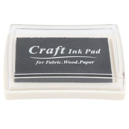Black Ink Pad Inkpad Rubber Stamp Finger Print Craft Non-