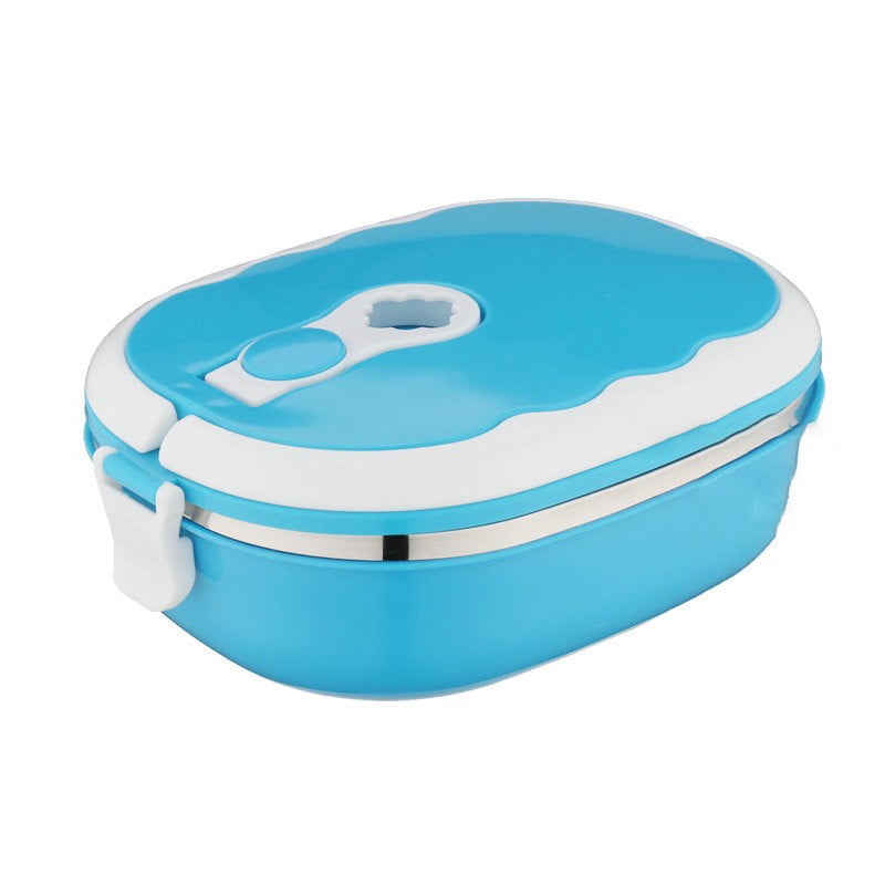 Bento Box with Thermos Stainless Steel Food Jar for Hot-Cold Food or Soup,  Insulated Lunch Bag, & Ice Pack Set for Kids or Toddlers. Ages 3-7, Blue