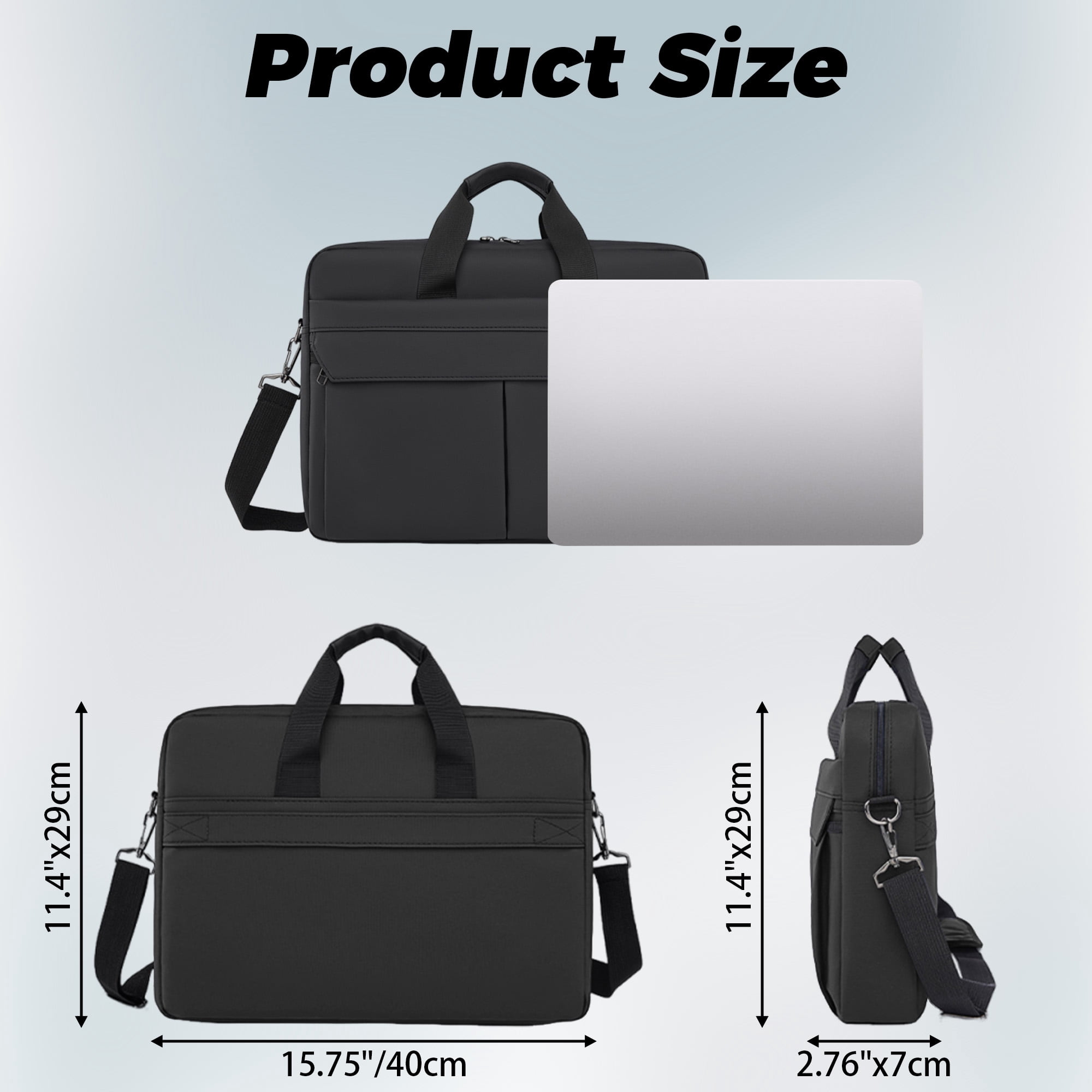 Laptop Carrying Case, 15.6" Laptop Bag Laptop Briefcase, Laptop Sleeve, Notebook Bag, Laptop Shoulder Bag with Multiple Pockets for 15.6 inch Notebooks