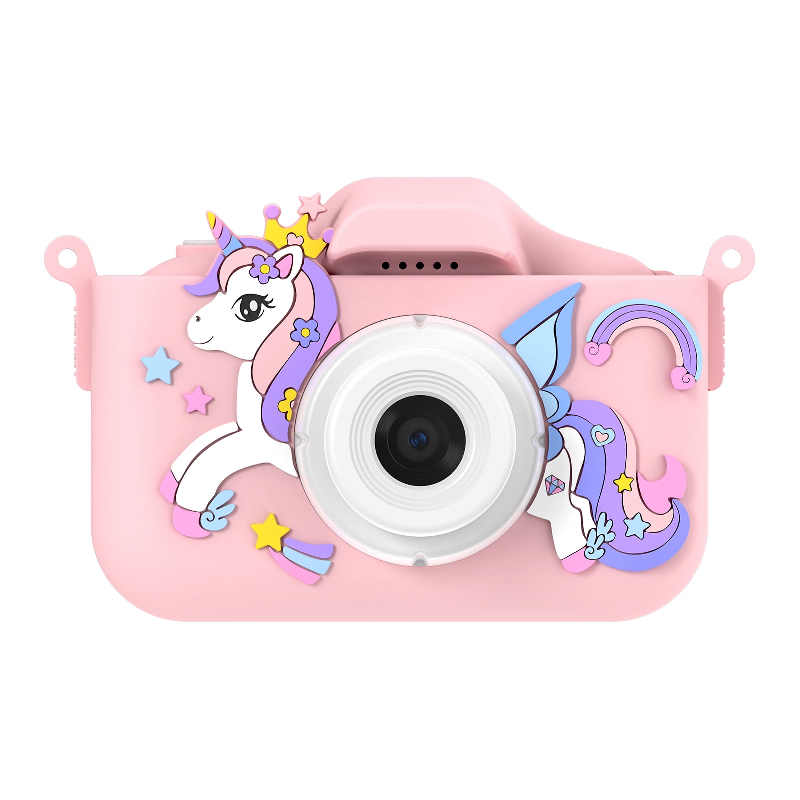 Contixo Kids Camera, Educational Dual Lens Camera with Carry Case and 32 GB SD Card, Pink