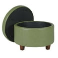 thumbnail image 2 of Leatherette Upholstered Ottoman with Single Button Tufted Lift Top Storage Green, 2 of 2
