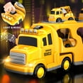 thumbnail image 3 of PayUSD Construction Toddler Truck Toys for 3 4 5 6 Year Old Boys 5-in-1 Friction Power Vehicle Car Toy for Toddlers 1-3 Carrier Truck Toys for Kids 3-5 Christmas Birthday Gifts for Girls Age 3-9, 3 of 11