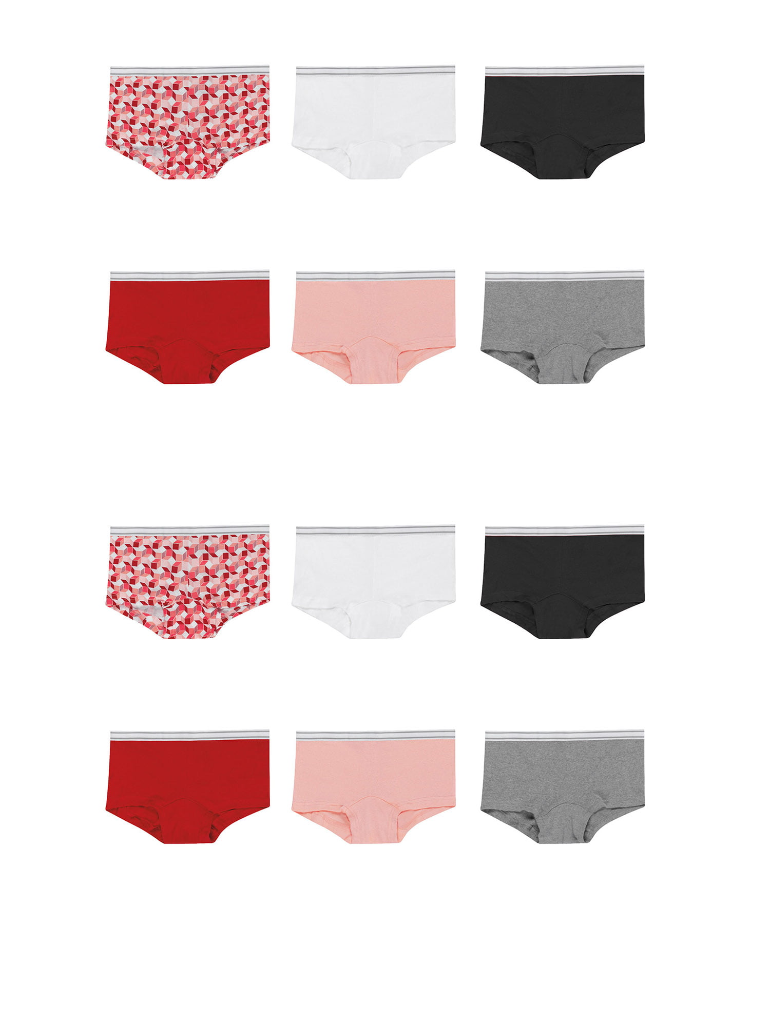 Hanes Women's Boy Brief Panties Cotton 6-Pack Sporty Assorted Colors Size  5-9 - AbuMaizar Dental Roots Clinic