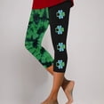 thumbnail image 2 of lcziwo 50 Percent off Sales Today, Cropped Leggings for Women St Patricks Day Shamrock Leaves Print Yoga Pants Trendy Tummy Control High Waisted Workout Capri Leggings Green S, 2 of 5