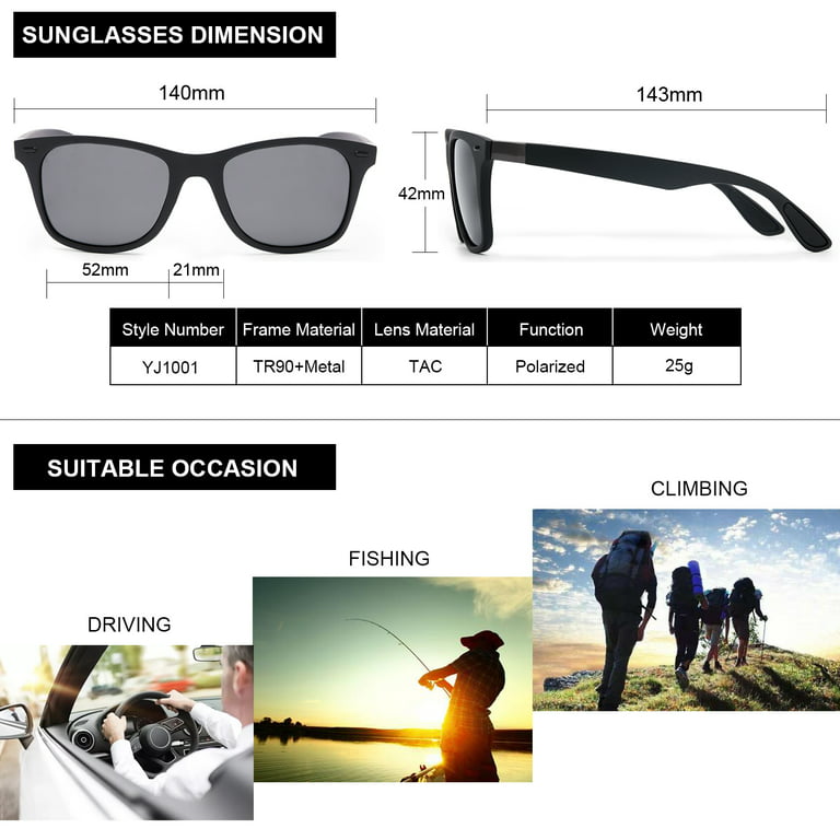 Dovava Polarized Sunglasses Men Womens Sunglasses Polarized UV Protection Mens Sunglasses for Driving & Fishing & Sports UV 400, adult Unisex, Size