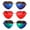 Blue Mirror, Red Tint, Bluegreen Mirror, variant on OWL Womens Heart Shaped Sunglasses Metal Frame UV 400 Assorted Colors 3 Pack