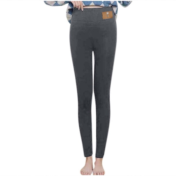 Leggings Para Mujer, Mallas Con Forro Polar, Pantalones Ajustados Elásticos de Cintura Alta, Pantalones Ajustados Cálidos de Invierno, Pantalones de Cachemira de Lana de Terciopelo Grueso Odeerbi ODB176916