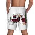 thumbnail image 4 of Uemuo Vintage Buffalo Plaid Christmas Camper Pattern Mens Swim Trunks Quick Dry Board Shorts with Mesh Lining, Stretch Beach Shorts Quick Dry No-Chafing Board Shorts-Medium, 4 of 9