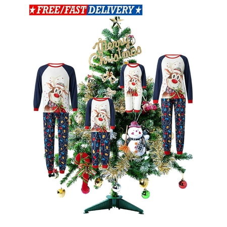 

Christmas Pajamas Family Matching Sets Soft Cute Sleepwear Pjs Christmas Jammies Holiday Xmas Loungewear Set for Couples Kids Baby
