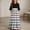 Black-A, variant on Girl's Boho Midi Dress Short Sleeve Dot Print Empire Waist Flowy Tiered Loose Summer Casual Dress with Pockets Red