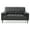 Black, variant on Andrews 85 in. W Flared Arm Polyester Straight Sofa in Orange-Color:Black,Size:60