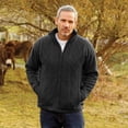 thumbnail image 5 of Mens Gray Irish Wool Sweater Made By Aran Woollen Mills, Size Medium, 5 of 5