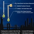 thumbnail image 2 of Gem Stone King 14K Yellow Gold Green Peridot and Lab Grown Diamond Earrings for Women | 1.19 Cttw | Gemstone August Birthstone | Pear Shape 6X4MM, 2 of 6