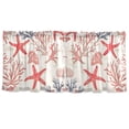 thumbnail image 7 of Yayeee Kitchen Curtains Tier Set of 2 Light Filtering 57"x24" Over Sink Window Panels, Starfish Seashell, 7 of 7