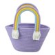 thumbnail image 2 of Cesta de almacenamiento de cuerda de algodón - 27x16x10 cm, organizador tejido para juguetes, libros y decoración del hogar, amarillo, rosa, morado, azul, verde, 2 of 6