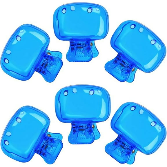 6 Pack Travel Toothbrush Head Covers - Portable Protector Caps for Electric and Manual Toothbrushes, Plastic Clip Cases for Home, Bathroom, School, Camping, and Business Trips
