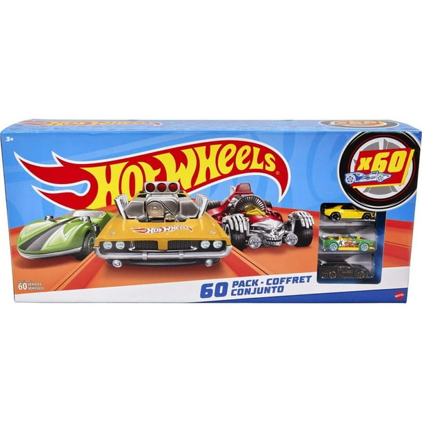 Hot Wheels 60-Pack 1:64 Scale Die-Cast Toy Cars & Trucks (Styles