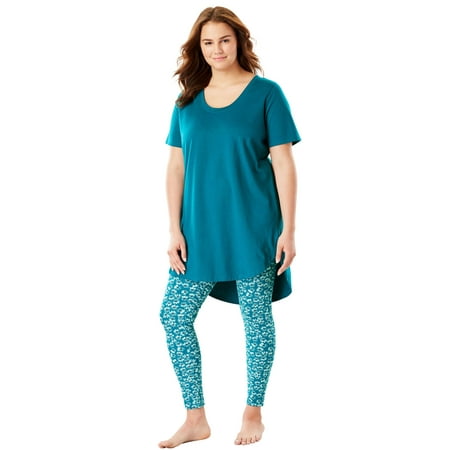 - Plus Size Graphic Tunic Pj Set By Dreams & Co.