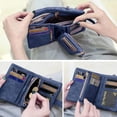 thumbnail image 4 of WANDCO Womens Small Bifold Leather Wallets RFID Ladies Wristlet with Card Slots id Window Zipper Coin Purse(Blue), 4 of 6