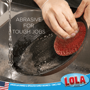 LOLA Copper Mesh Scourer, Heavy-Duty Cleaning, 100% Recyclable, Rust-Proof - 1 CT