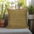 thumbnail image 4 of Jacquard Diamond Pattern Decorative Mustard Yellow Throw Pillow, 4 of 5