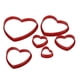 thumbnail image 3 of BRIGHTFUFU 6 piezas de moldes para cortadores de galletas en forma de corazón, fondant, herramientas para galletas para manualidades (rojo), 3 of 7