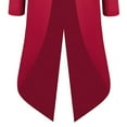 thumbnail image 5 of HAPIMO Workout Tuxedo Jacket Tailcoat Jacket for Men Lapel Frock Coat Casual Gothic Steampunk Medieval Jacket Big Men's Double-Breasted Trench Coat Fashion Red XXXXL, 5 of 6