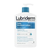 Lubriderm Daily Moisture Full Body Lotion, Fragrance-Free Moisturizer, 16 oz
