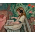 thumbnail image 3 of Georges d'Espagnat 14x12 Black Modern Framed Museum Art Print Titled - Reading, 3 of 5