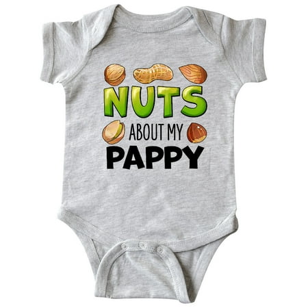 

Inktastic Nuts About My Pappy Peanut Almond Pistachio Gift Baby Boy or Baby Girl Bodysuit