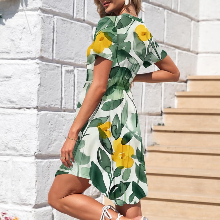 slim fit dress slacks Asymmetrical Lime Green Midi Dress with Neck Tie