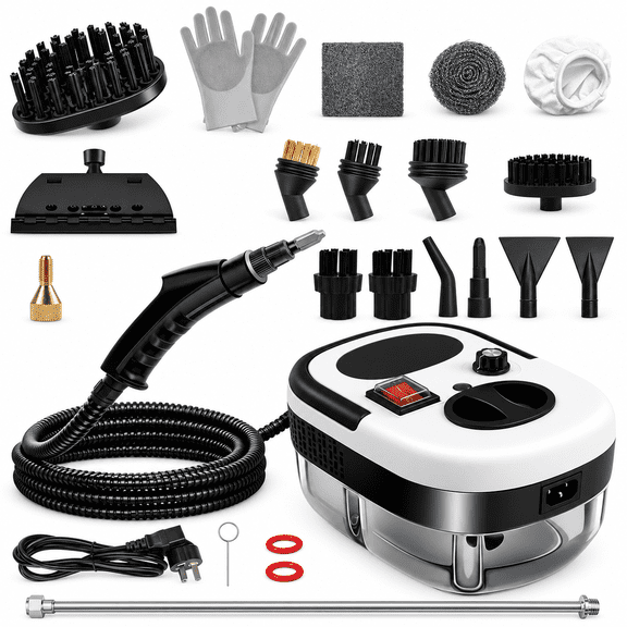 Handheld Steam Cleaner, 2500W High-Temperature Pressurized Steamer with 1.2L Water Tank for Home, Car, Furniture, Couch and Bed Cleaning
